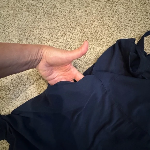 41 Hawthorn Navy Scalloped Romper 1X | Coastal Granddaughter Brunch Fall Outfit - Picture 8 of 12